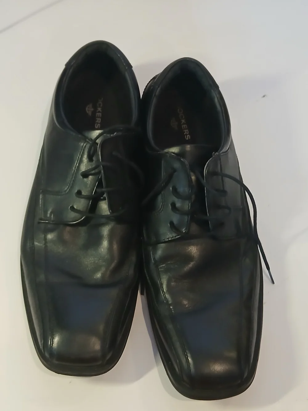 DOCKERS Mens Black Leather Lace-Up Dress Shoes 13M